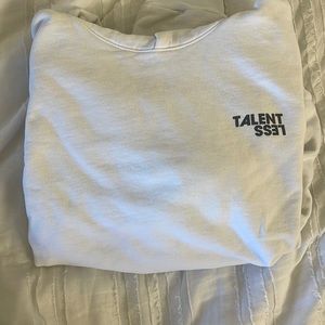 Talentless white hoodie